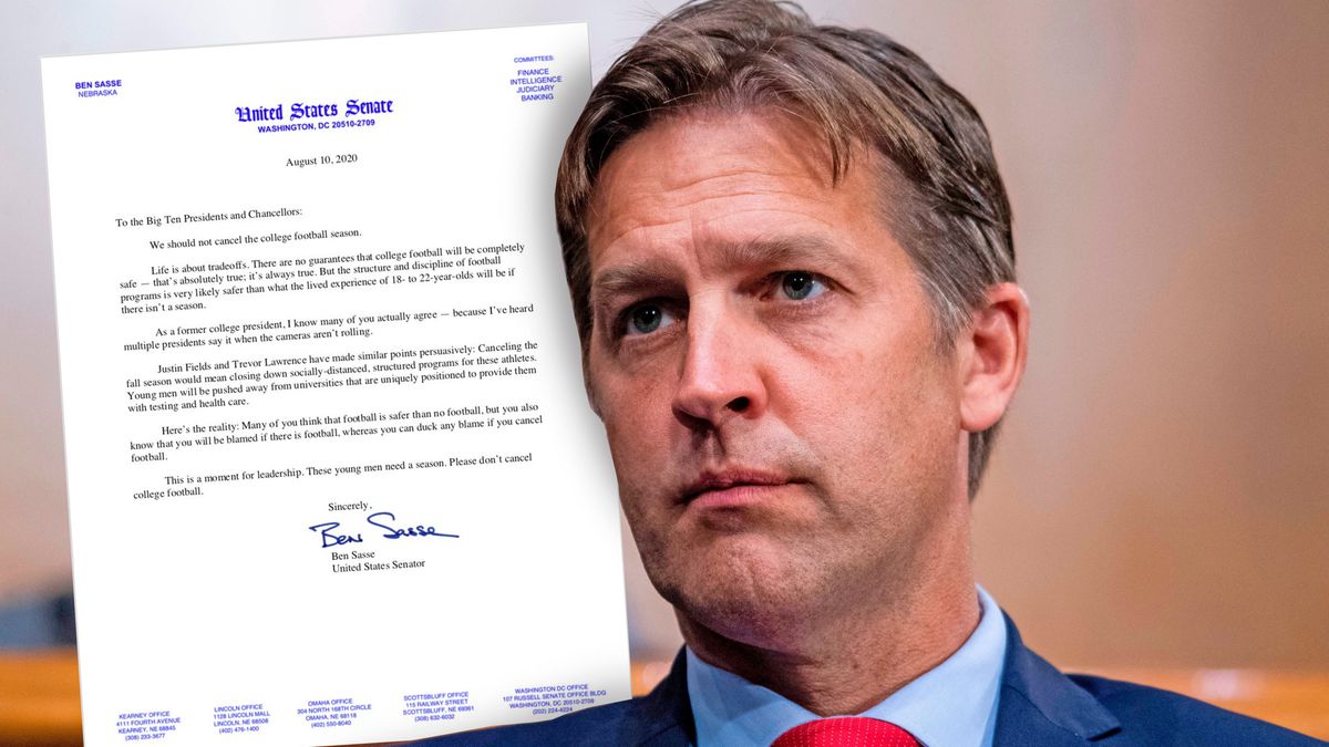 Nebraska Senator Ben Sasse, a Republican, threw in his two cents on college football’s return.