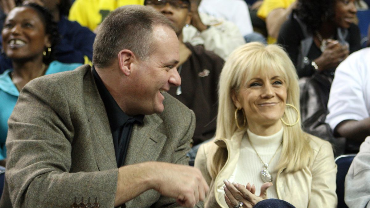 Rodriguez and his wife, Rita, back when he coached at Michigan.