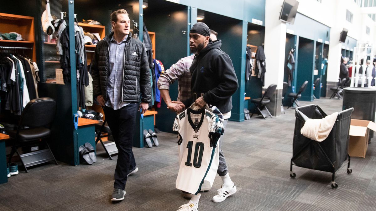 DeSean Jackson is still on the Philadelphia Eagles, but the team fined him for anti-Semitic posts.