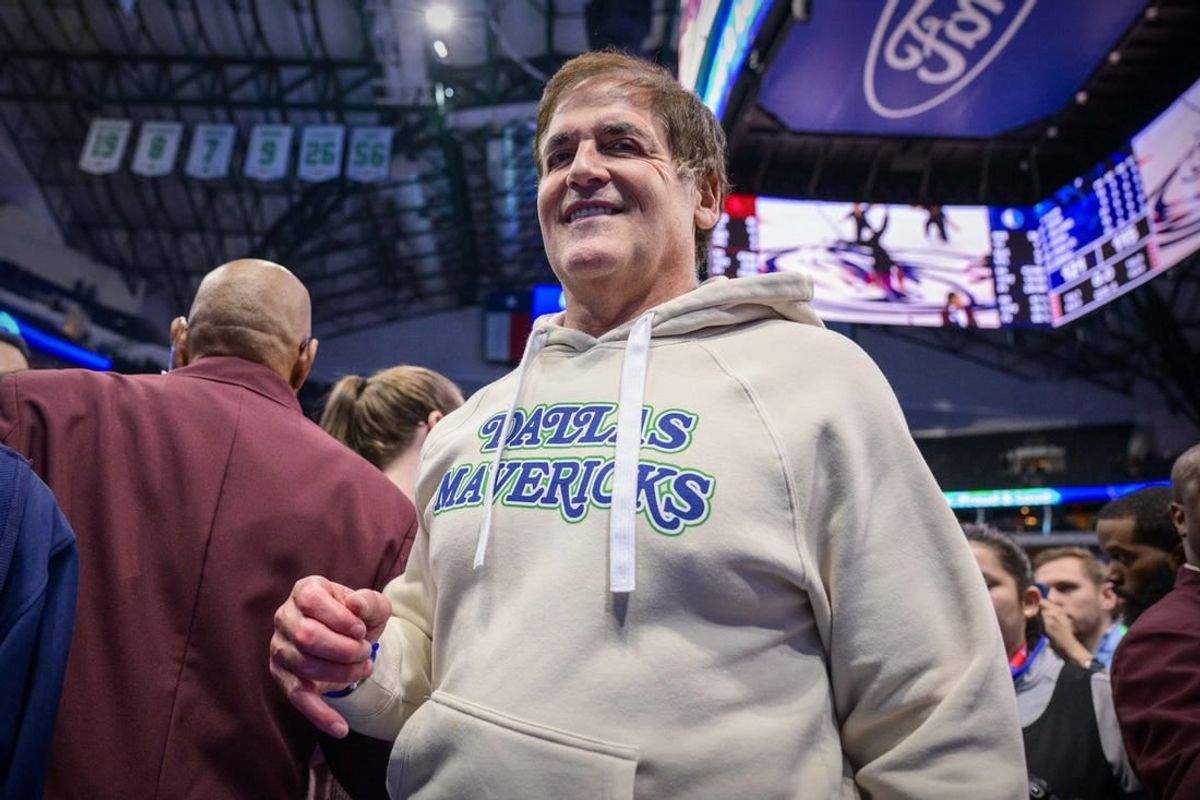 Nov 28, 2023; Dallas, Texas, USA; Dallas Mavericks owner Mark Cuban walks off the court after the Mavericks victory over the Houston Rockets at the American Airlines Center.