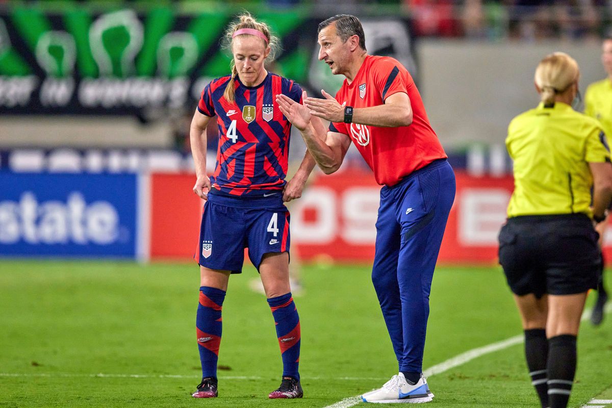 Becky Sauerbrunn and Vlatko Andonovski