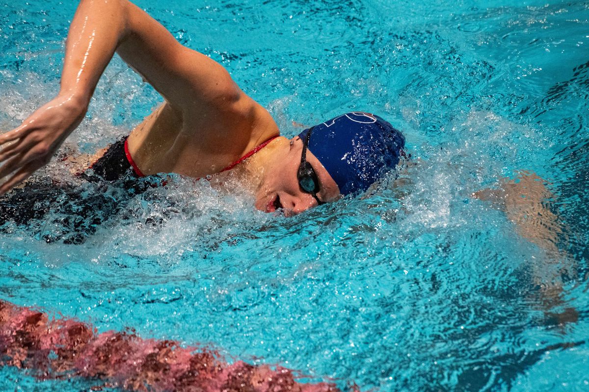 Lia Thomas swims for Penn.