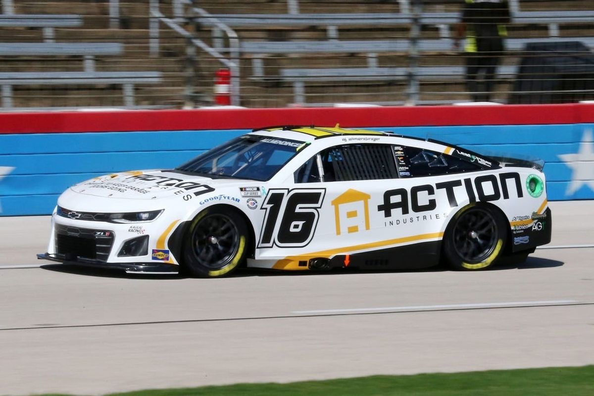 Sep 23, 2023; Fort Worth, Texas, USA;  NASCAR Cup driver AJ Allmendinger (16) during practice for the AutoTrader EchoPark Automotive 400 at Texas Motor Speedway.
