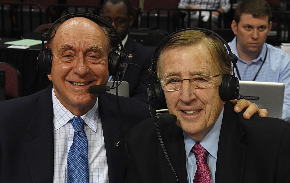 Dick Vitale and Brent Musburger. Photo: Ethan Miller/ [object Object]