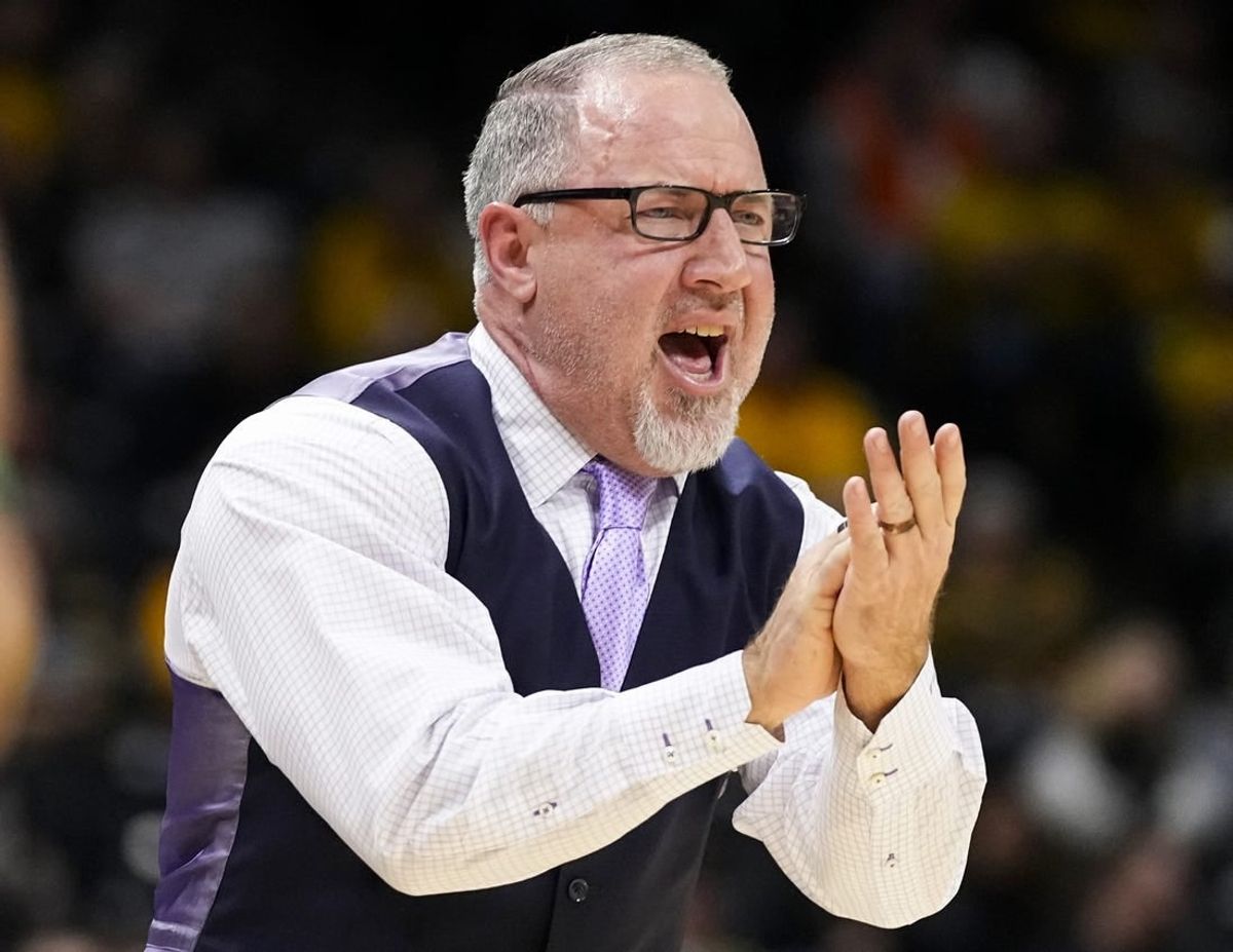 Feb 7, 2024; Columbia, Missouri, USA; Texas A&M Aggies head coach Buzz Williams reacts during the second half against the Missouri Tigers at Mizzou Arena.