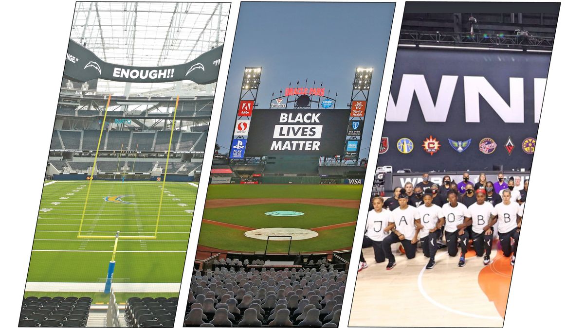 Today NFL, NHL, and MLB teams joined the NBA/WNBA walkout for racial justice.