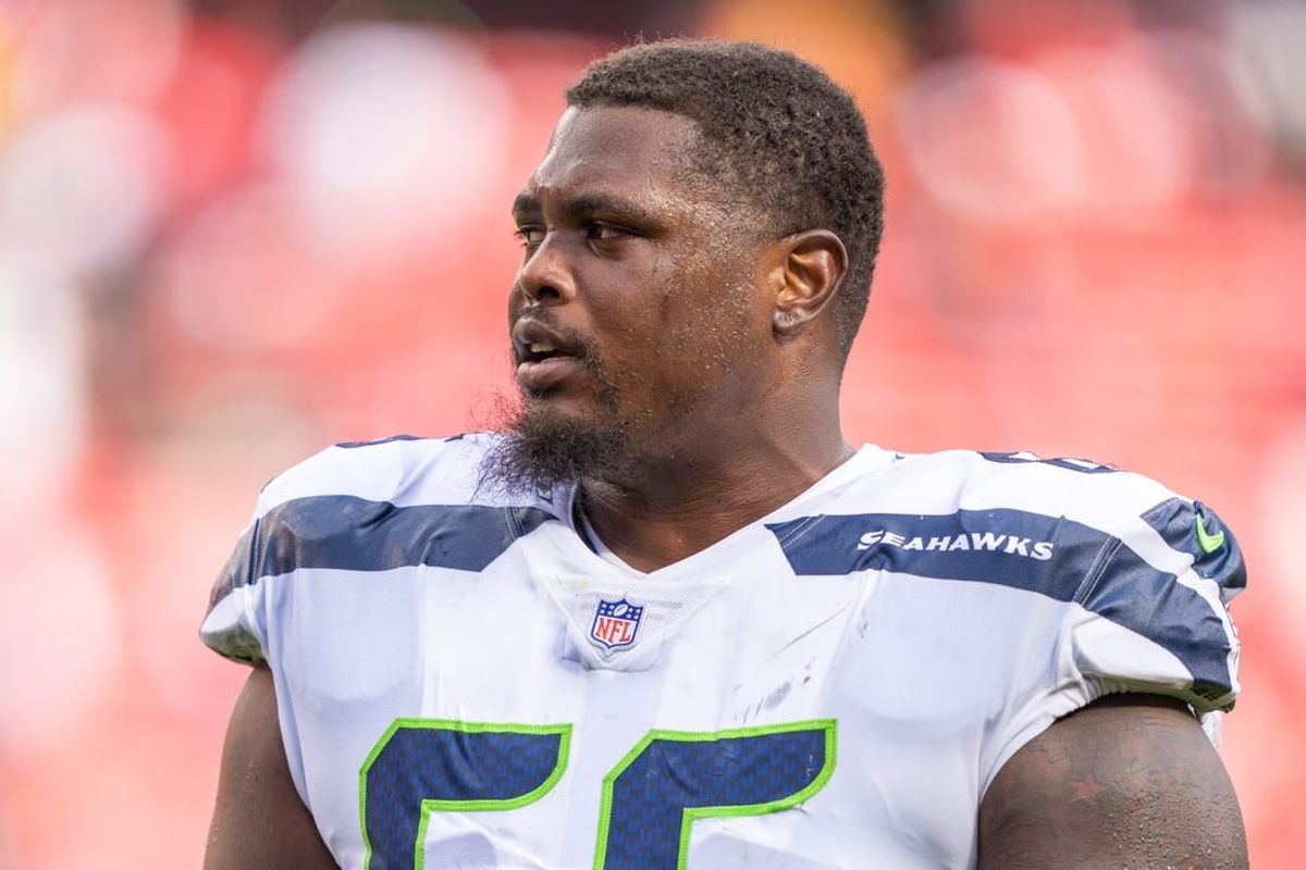 September 18, 2022; Santa Clara, California, USA; Seattle Seahawks guard Gabe Jackson (66) after the game against the San Francisco 49ers at Levi's Stadium.