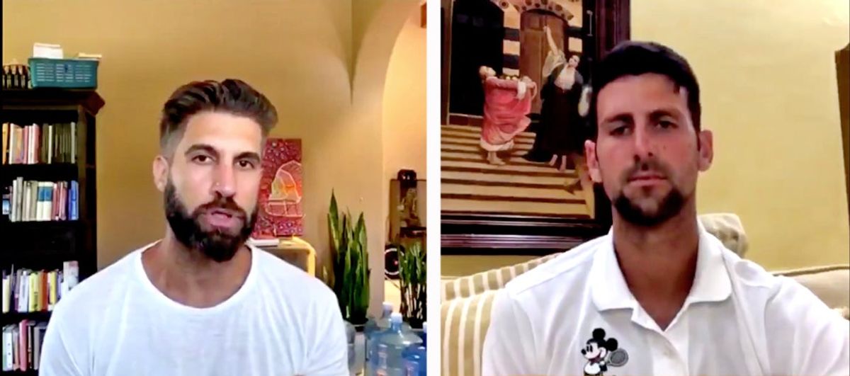 Chervin Jafarieh and Novak Djokovic