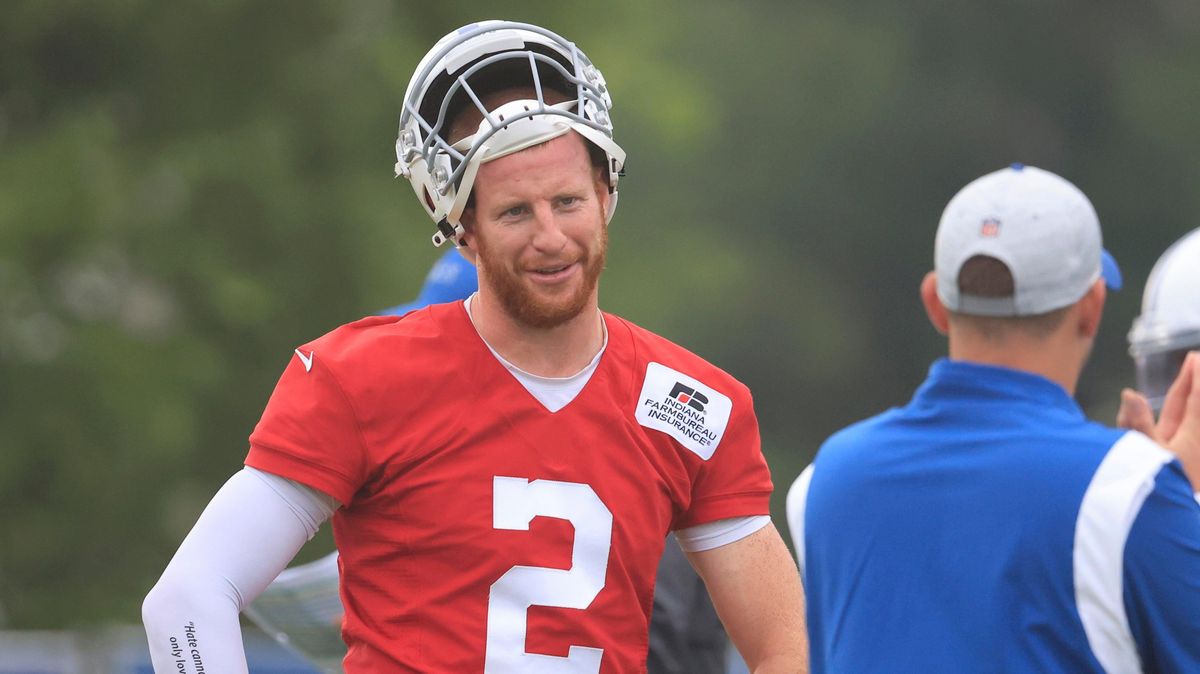 Carson Wentz is back on the practice field three weeks after a foot surgery had the Colts worried about losing their starting QB for up to three months.