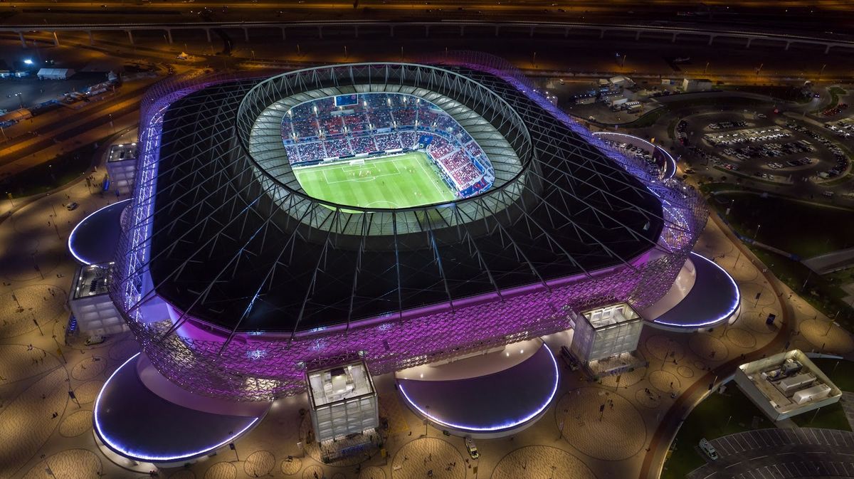 Ahmad Bin Ali Stadium in Doha, Qatar, built on blood.