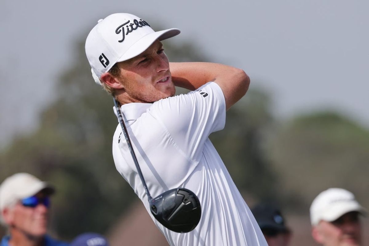 Mar 3, 2023; Orlando, Florida, USA; Will Zalatoris hits his drive on the eighth hole during the second round of the Arnold Palmer Invitational golf tournament.