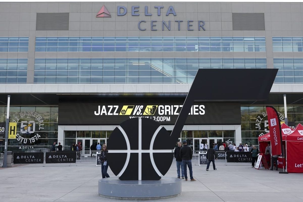 Nov 1, 2023; Salt Lake City, Utah, USA; A general view of the Delta Center prior to the game between the Utah Jazz and the Memphis Grizzlies.