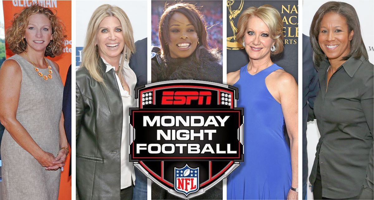Need some qualified women to broadcast Monday Night Football games? How about (from l.) Beth Mowins, Laura Okmin, Pam Oliver, Andrea Kre mer, or Lisa Salters, to name five.