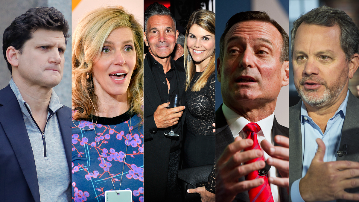 Left to right: Gordon Caplan, Jane Buckingham, Mossimo Giannulli, Lori Loughlin, Douglas Hodge, Bill McGlashan