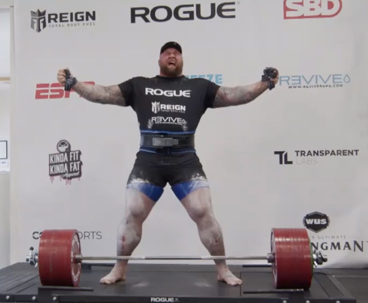 Hafþór Björnsson broke the world record deadlift on May 2 with a 1,104-pound lift.