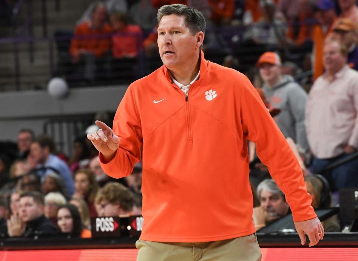 Dec 6, 2023; Clemson, South Carolina, USA;  Clemson Head Coach Brad Brownell during the second half of the game with University of South Carolina at Littlejohn Coliseum.