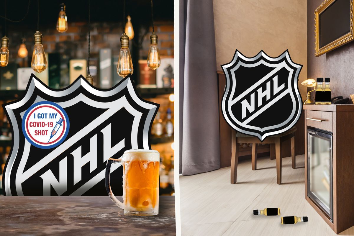 It’ll be a tale of two lives for the vaxxed (l) and unvaxxed in the NHL.
