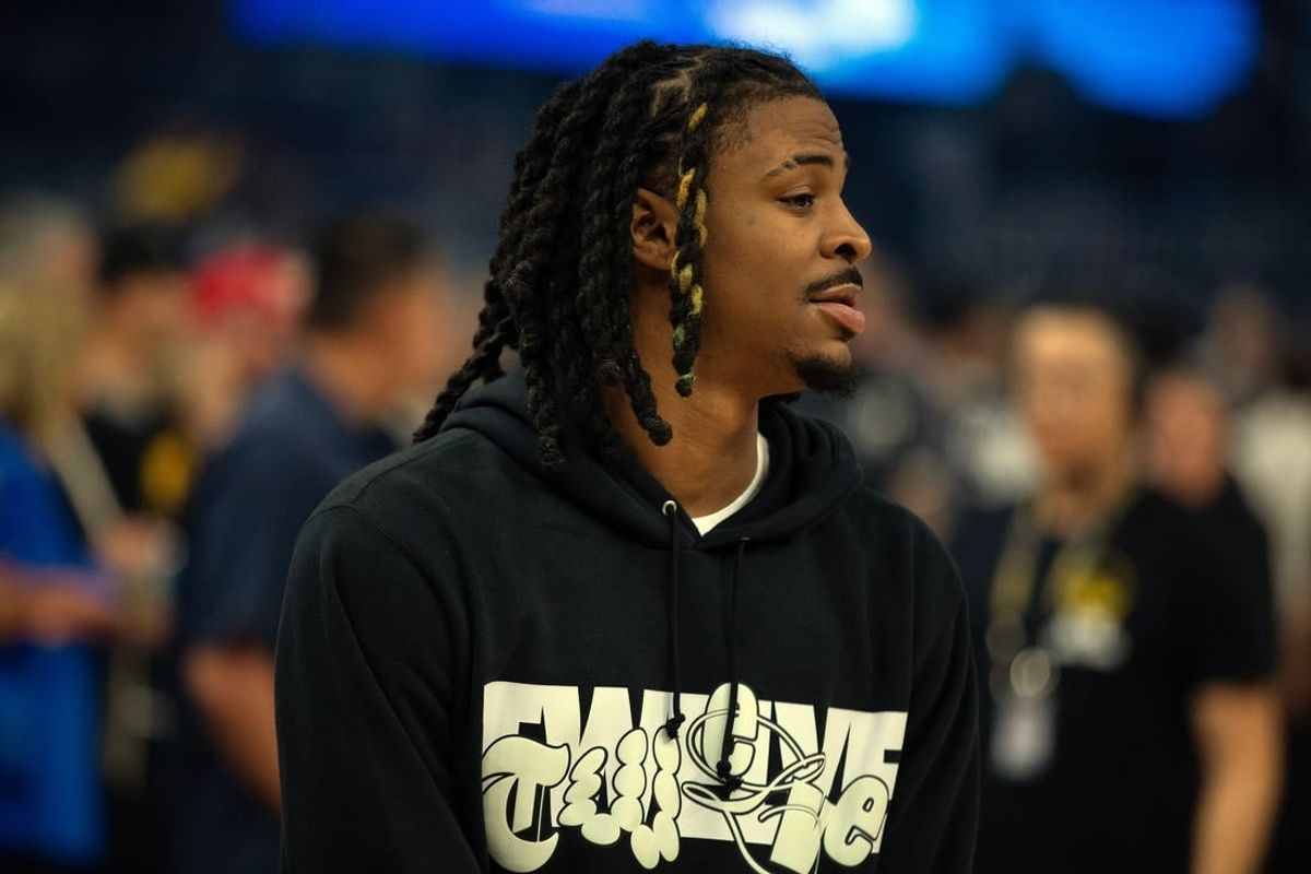 Mar 20, 2024; San Francisco, California, USA; Memphis Grizzlies guard Ja Morant takes the court before a game against the Golden State Warriors at Chase Center.