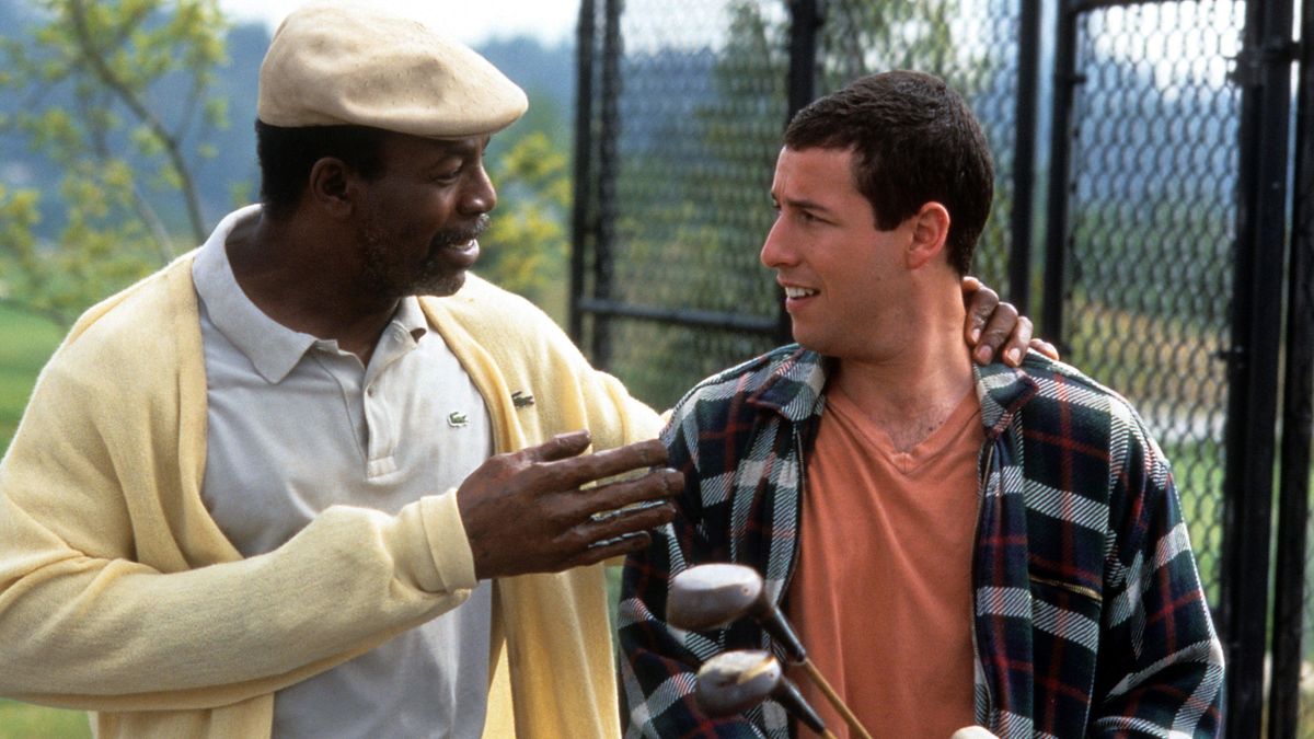 Carl Weathers (l.) and Adam Sandler in  Happy Gilmore