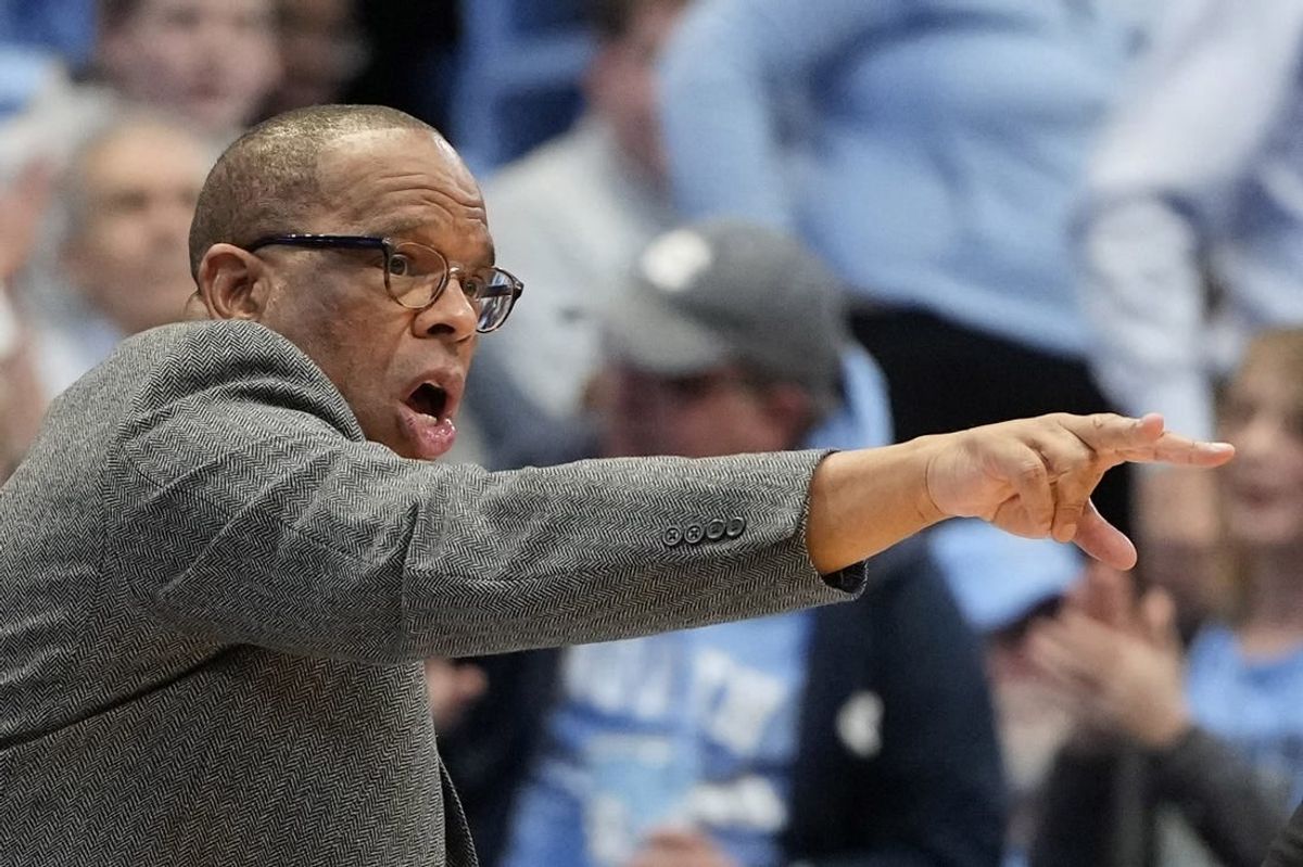 Dec 29, 2023; Chapel Hill, North Carolina, USA; North Carolina Tar Heels head coach Hubert Davis in the second half at Dean E. Smith Center.