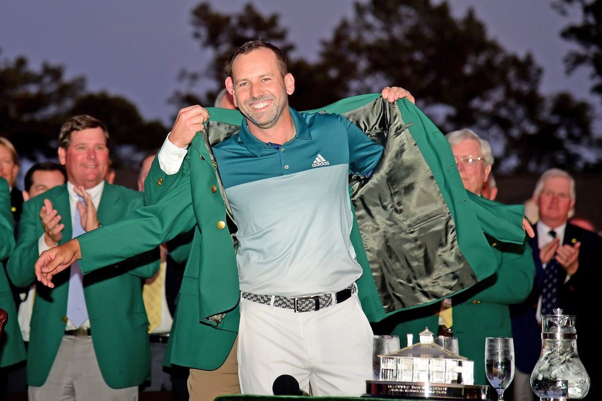No shot at a green jacket this year for Sergio García, who received one  in 2017.
