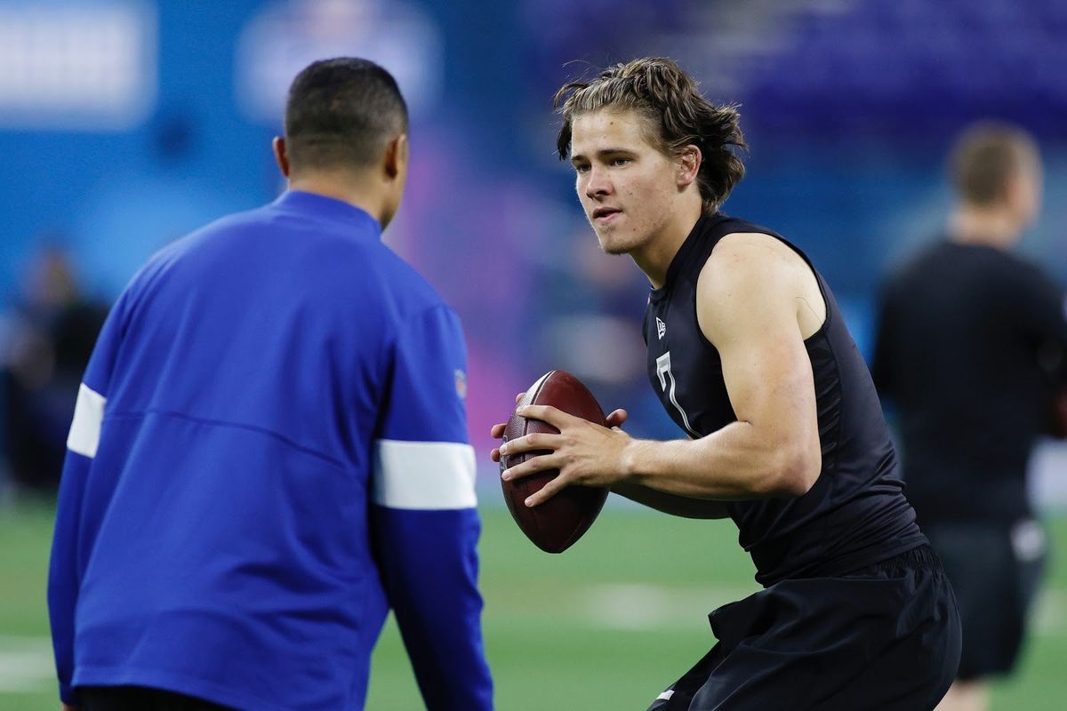 Justin Herbert’s flowing coiffure — gone too soon.