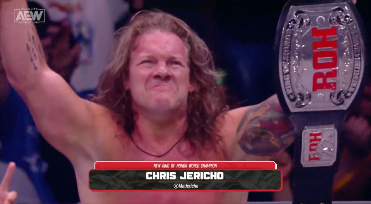 Chris Jericho wins his eighth world title, this time it's the Ring of Honor belt