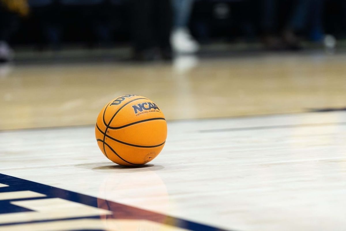Jan 6, 2023; Berkeley, California, USA;  General view of the basketball during the second half between the Stanford Cardinal and the California Golden Bears at Haas Pavilion.