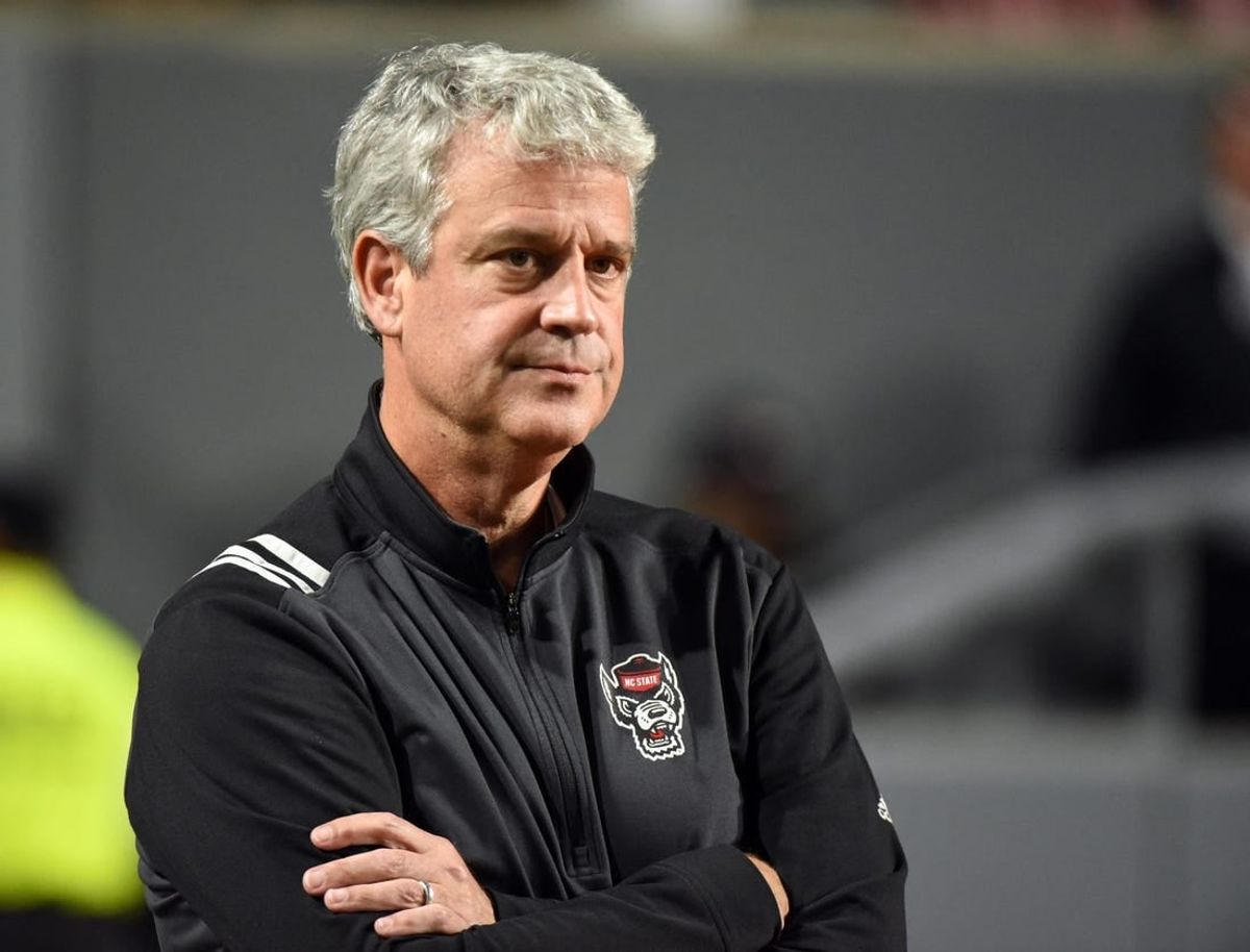 Nov 12, 2022; Raleigh, North Carolina, USA;  North Carolina State Wolfpack Athletic Director Boo Corrigan looks on during the second half against the Boston College Eagles at Carter-Finley Stadium. The Eagles won 21-20.
