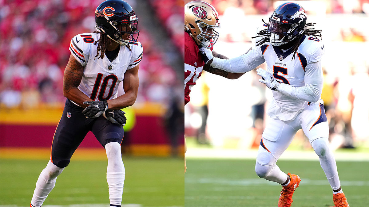 Chase Claypool (l.) was traded to Miami while Randy Gregory (r.) was shipped to San Francisco