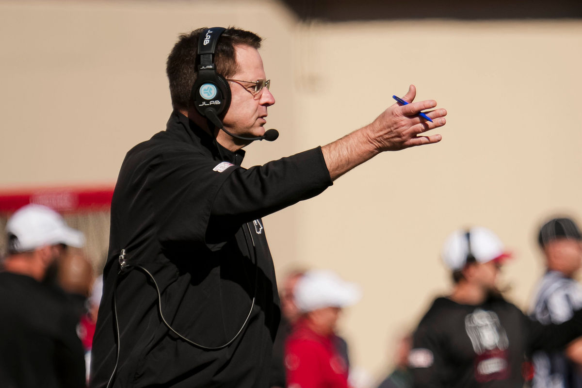 Indiana Hoosiers head coach Curt Cignetti motions during the NCAA football game against the Ohio State Buckeyes at Memorial Stadium Stadium in Bloomington, Ind. on Oct. 17, 2026.