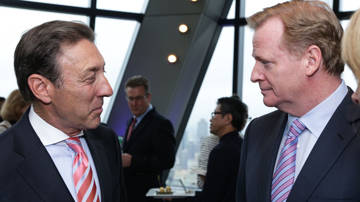 ESPN acting chairman George Bodenheimer (left) and Roger Goodell