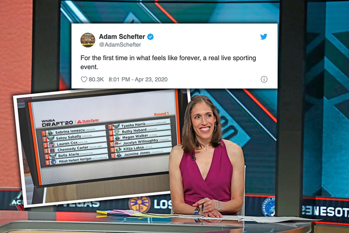 Contrary to ESPN NFL Insider Adam Schefter’s opinion, the WNBA had a live “sporting” event last week when Rebecca Lobo hosted the WNBA Draft.