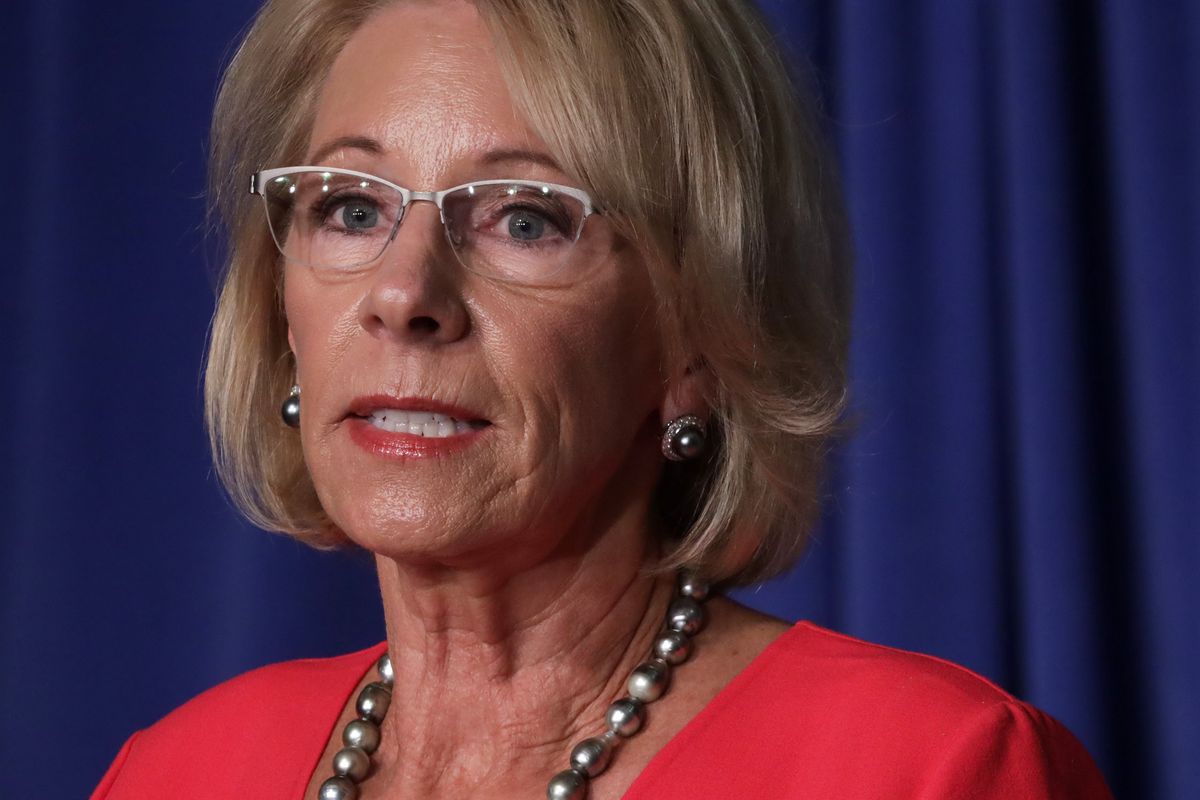 Trump cabinet ghoul Betsy DeVos has spent three years making it as difficult as possible for students to report sex crimes.