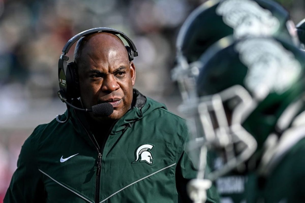 Michigan State's head coach Mel Tucker looks on during the first quarter in the game against Indiana on Saturday, Nov. 19, 2022, at Spartan Stadium in East Lansing.

221119 Msu Indiana 044a