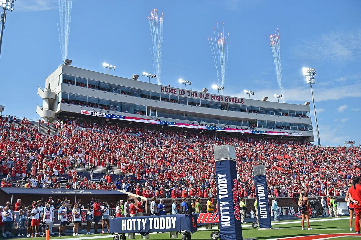 Vaught Hemingway Stadium, home of the Ole Miss Rebels