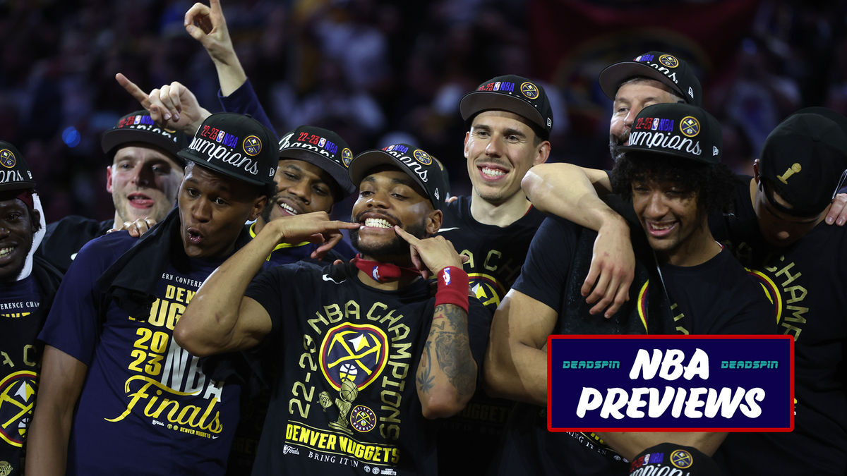 Los Denver Nuggets celebrando el primer título de la franquicia