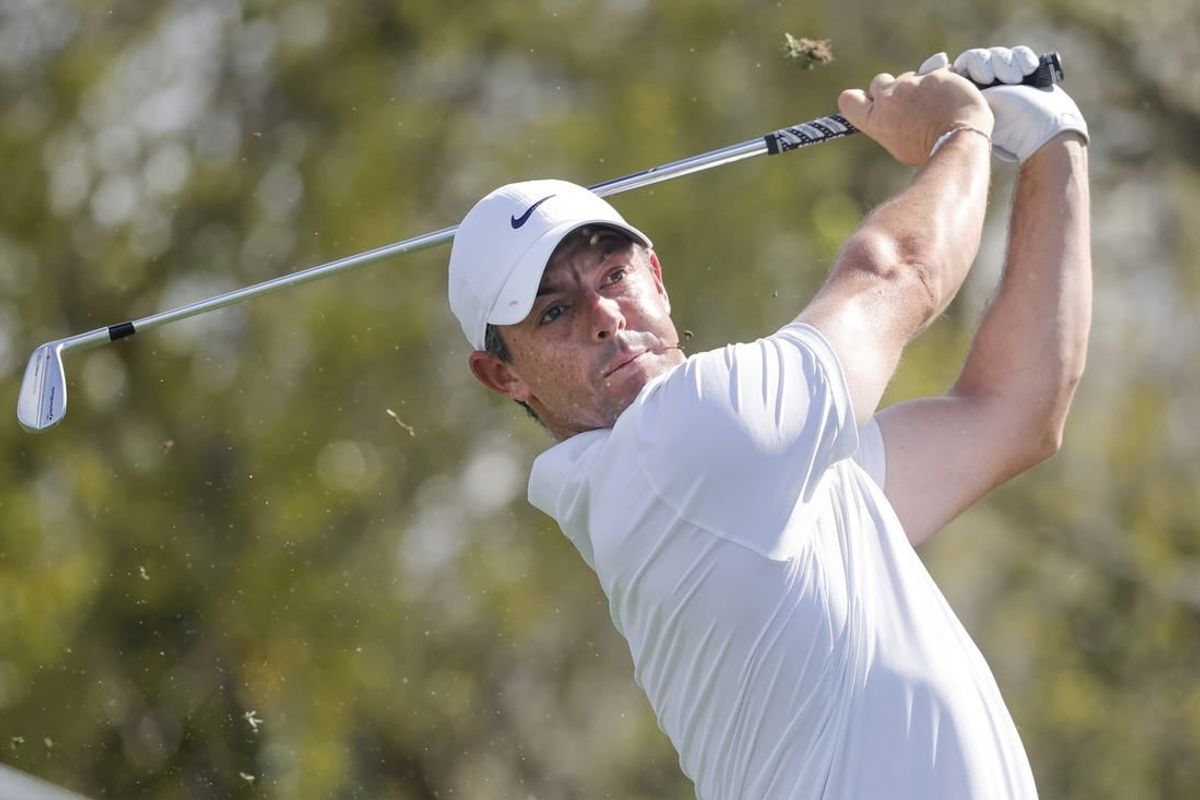 Mar 7, 2024; Orlando, Florida, USA; Rory McIlroy plays his shot from the seventh tee during the first round of the Arnold Palmer Invitational golf tournament.