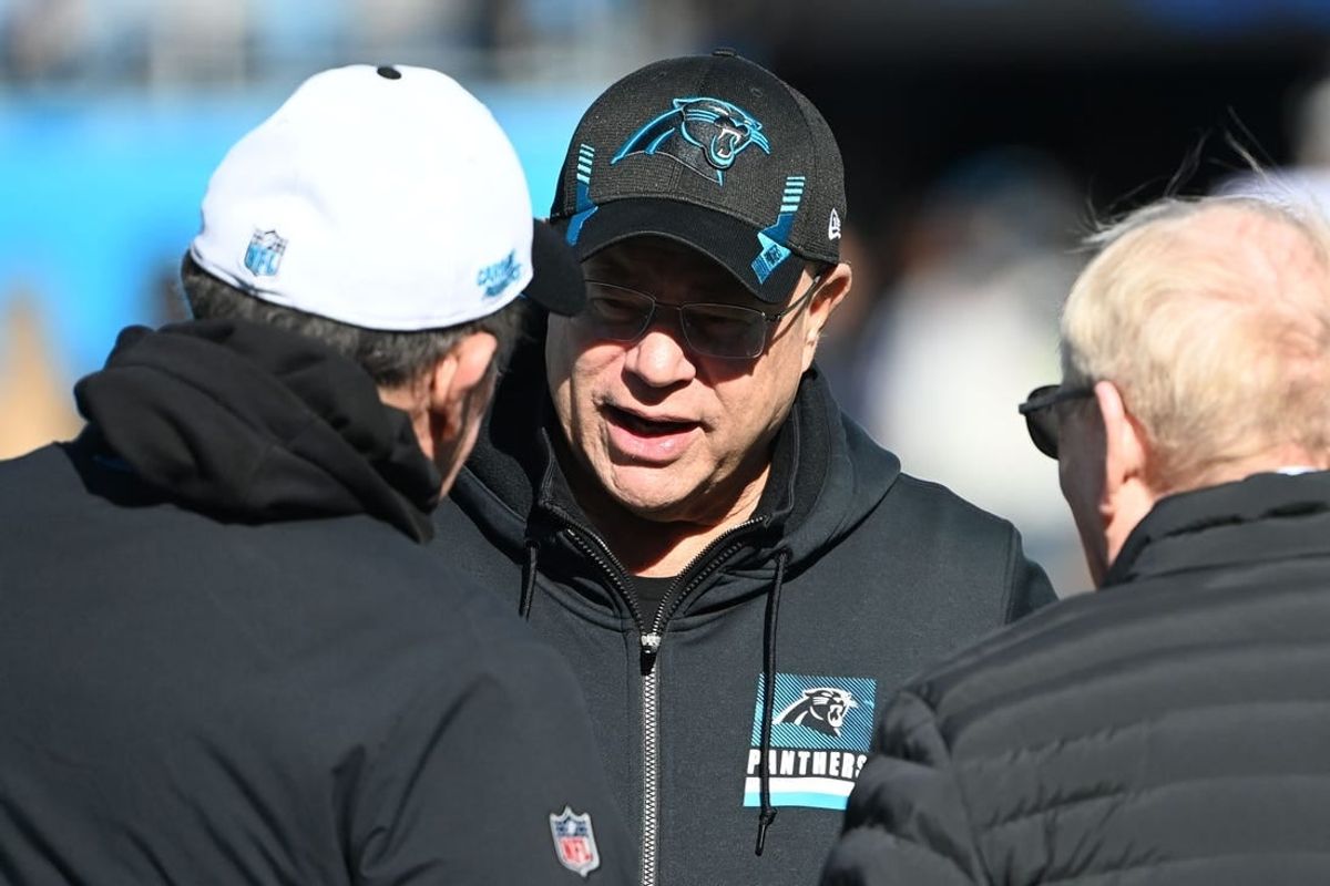 Jan 7, 2024; Charlotte, North Carolina, USA;  Carolina Panthers owner David Tepper before the game at Bank of America Stadium.
