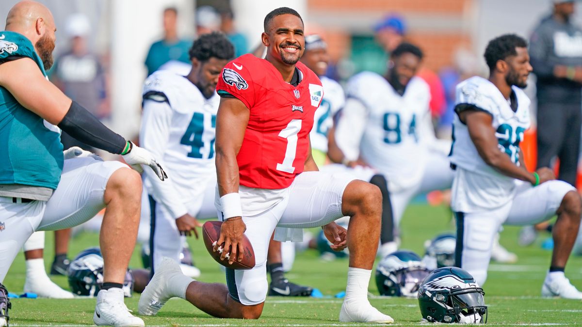 Eagles’ QB Jalen Hurts has been terrific in training camp thus far.