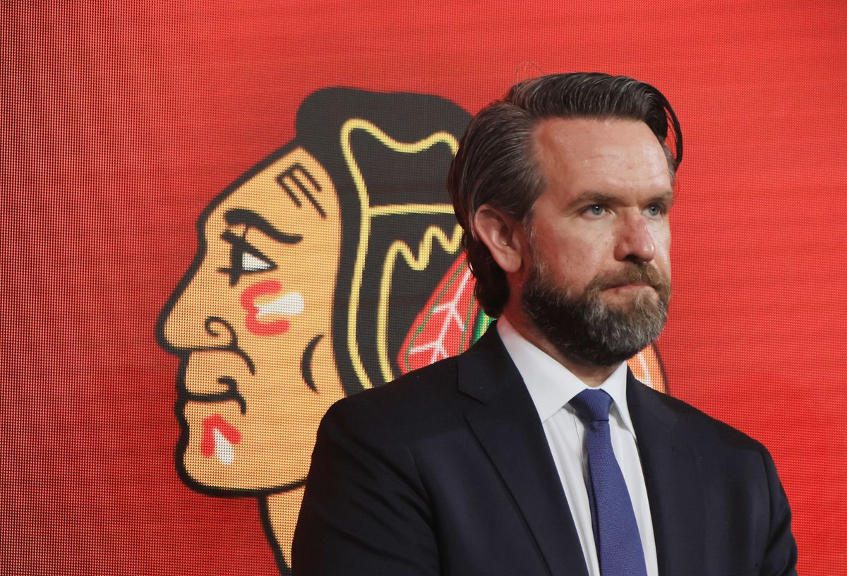 Danny Wirtz de los Chicago Blackhawks asiste al Draft de la NHL 2022 en el Bell Centre el 7 de julio de 2022 en Montreal, Quebec, Canadá.