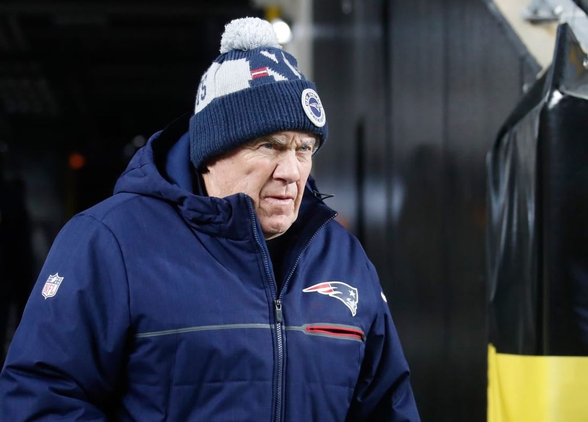 Dec 7, 2023; Pittsburgh, Pennsylvania, USA;  New England Patriots head coach Bill Belichick walks to the field before the game against the Pittsburgh Steelers at Acrisure Stadium.