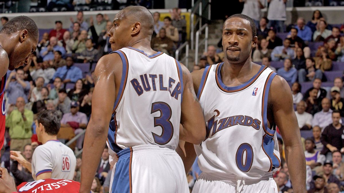 Caron Butler (left) and Gilbert Arenas
