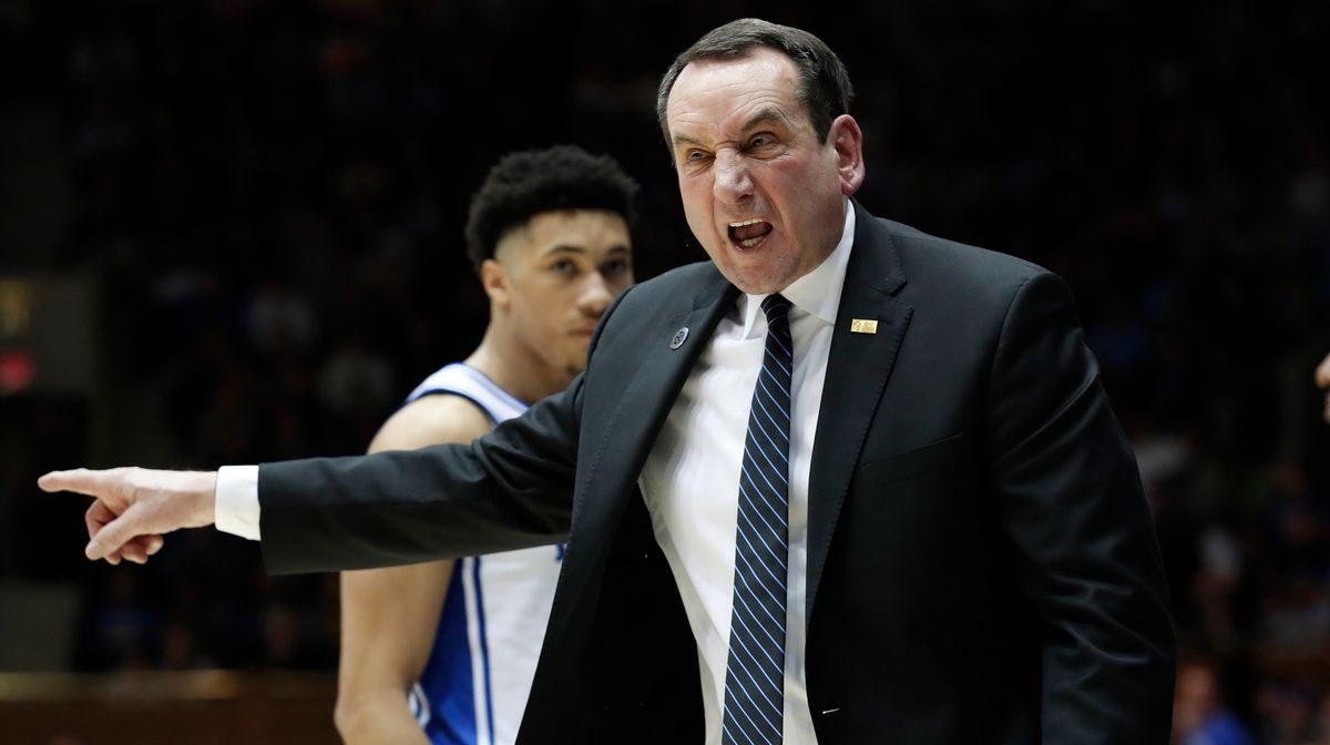 It would be easier to believe Coach K was truly worried about playing during a pandemic if he ever looked as mad about COVID as he does about a ref calling anything against his team.