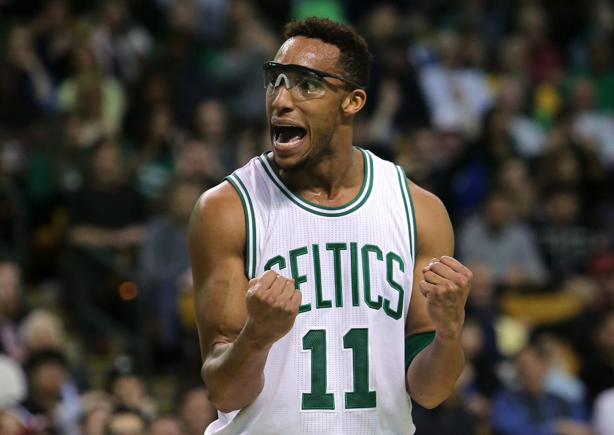 Evan Turner—Evan Turner!—thinking about his new contract. (Photo credit: Mike Lawrie/ [object Object] )