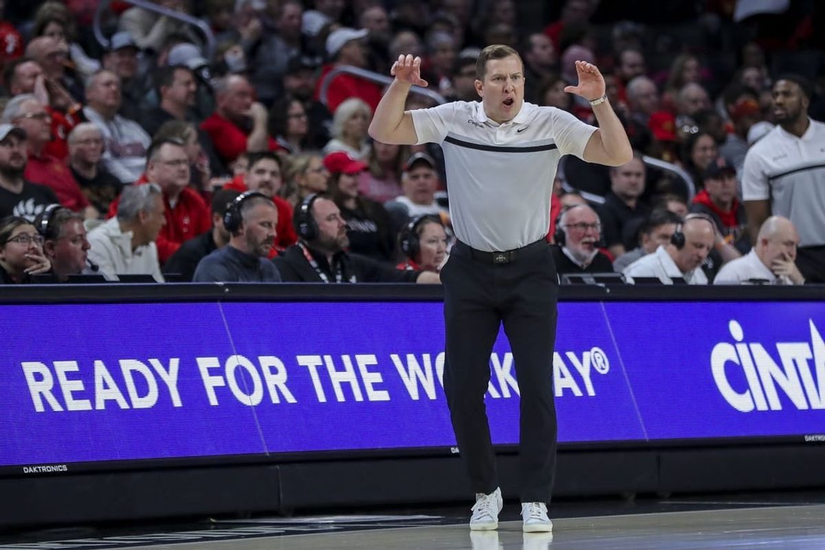 Feb 13, 2024; Cincinnati, Ohio, USA; Iowa State Cyclones head coach T.J. Otzelberger during the second half in the game against the Cincinnati Bearcats at Fifth Third Arena.