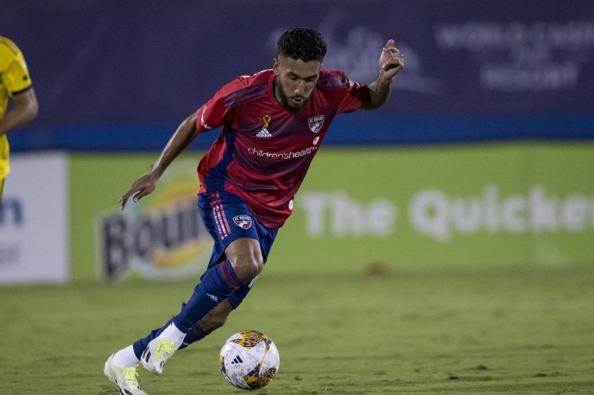 Sep 23, 2023; Frisco, Texas, USA; FC Dallas forward Jesus Ferreira (10) in action during the game between FC Dallas and the Columbus Crew at Toyota Stadium.
