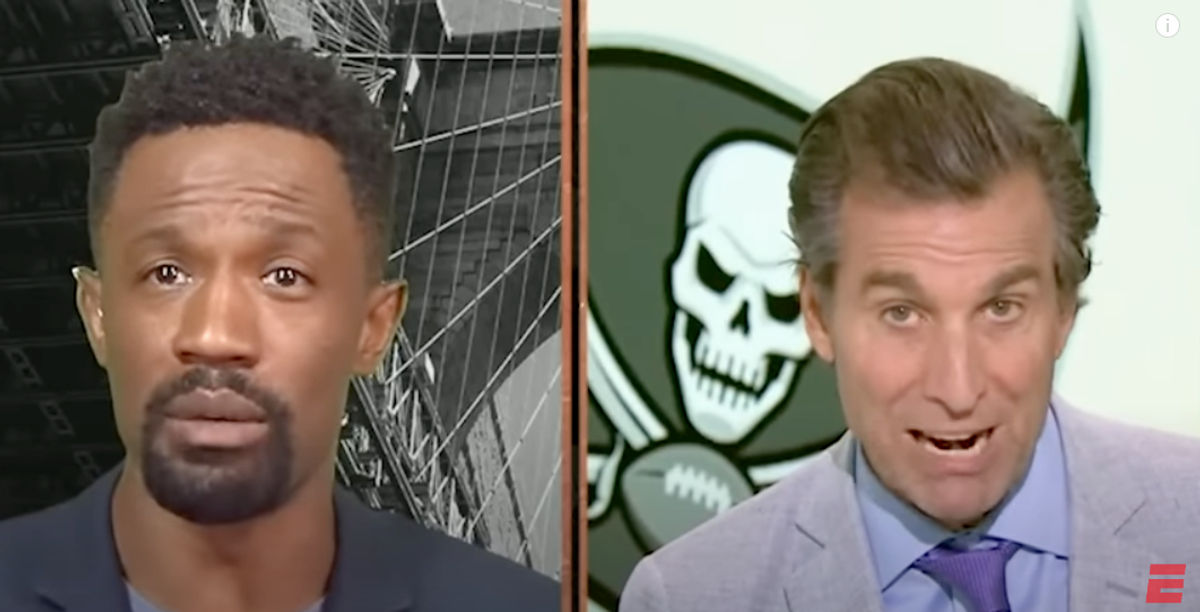 Domonique Foxworth (l.) claims he was trolling the Mad Dog (r.) when disparaging Larry Bird on ‘ First Take’