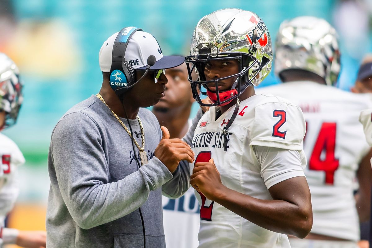 Deion Sanders and son  Shedeur.