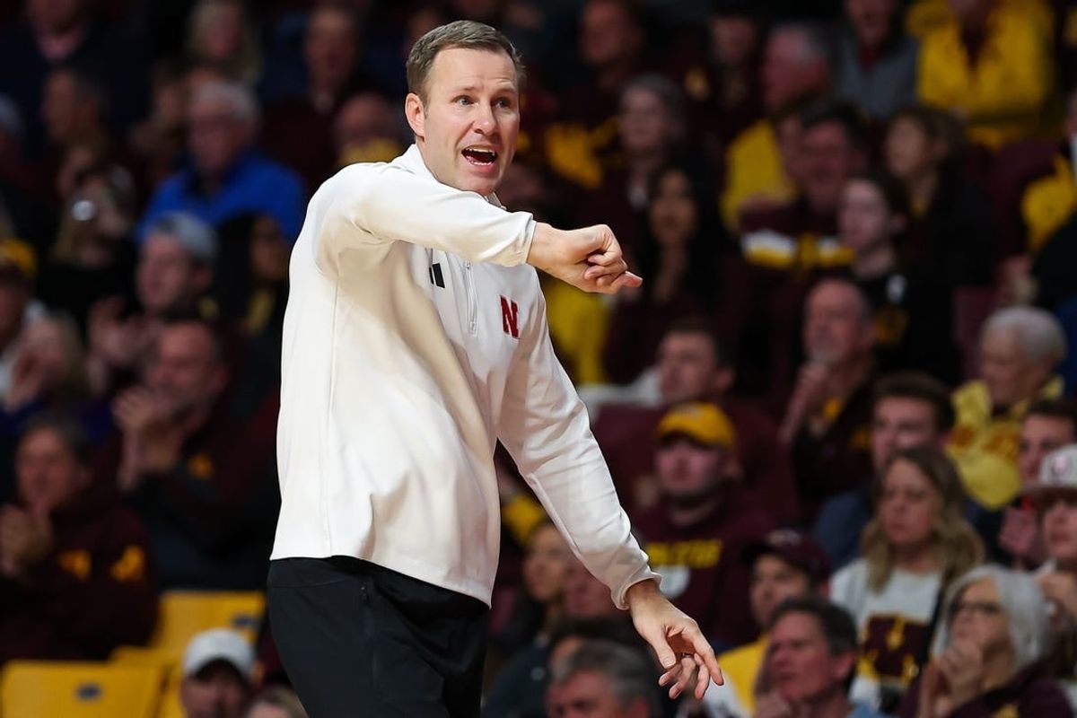 Dec 6, 2023; Minneapolis, Minnesota, USA; Nebraska Cornhuskers head coach Fred Hoiberg reacts during the second half against the Minnesota Golden Gophers at Williams Arena.